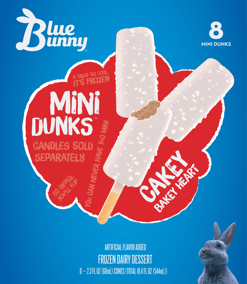 Blue Bunny Cakey Bakey Heart Mini Dunks mockup.