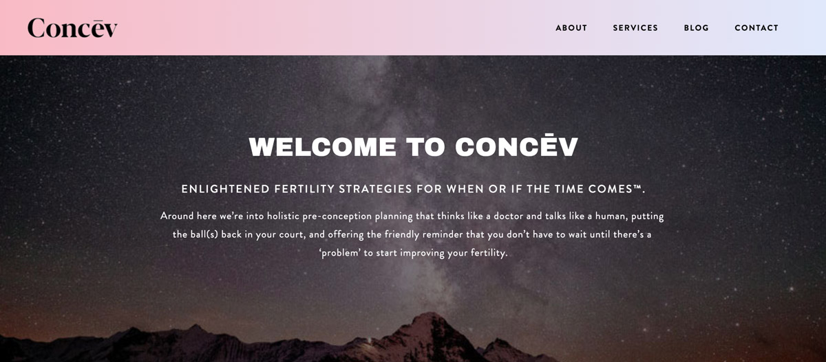 Screenshot from Concev website.