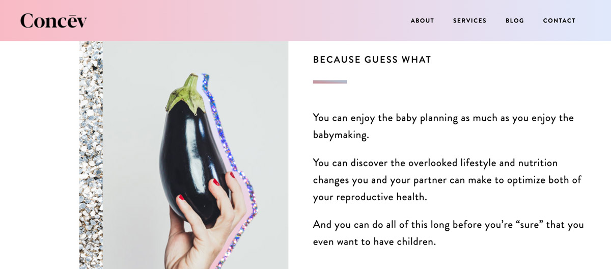 Screenshot from Concev website.
