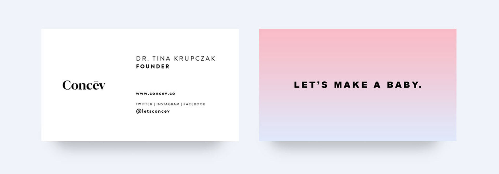 Concev business card mockup.