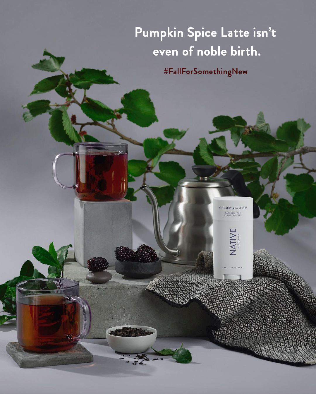Native "Coffee Haus" Earl Grey campaign.