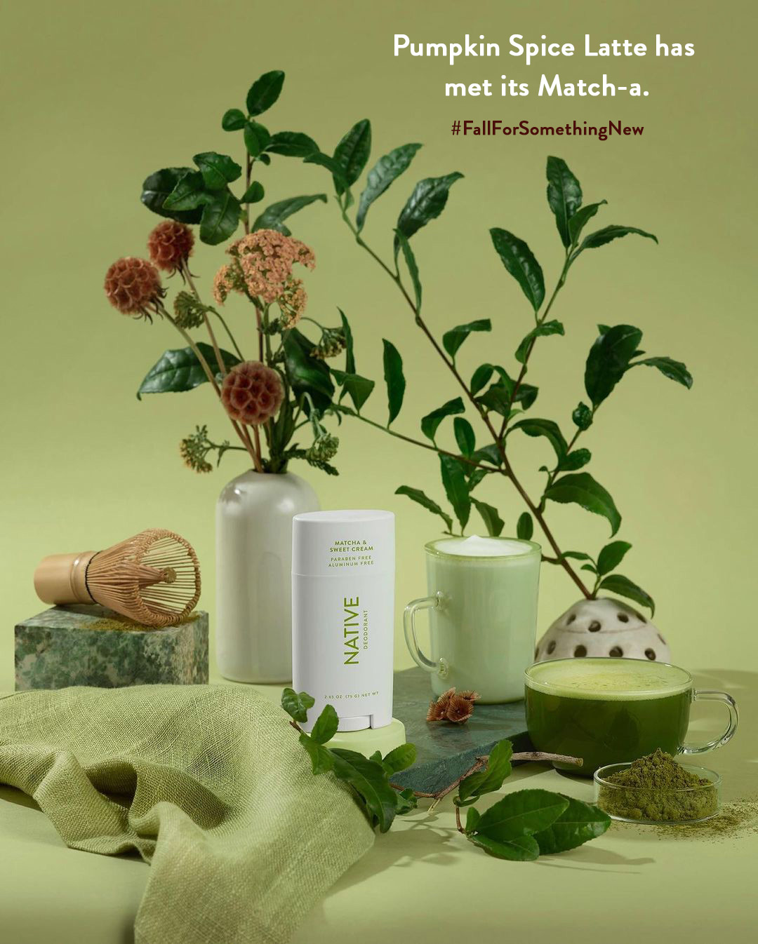 Native "Coffee Haus" Matcha campaign.