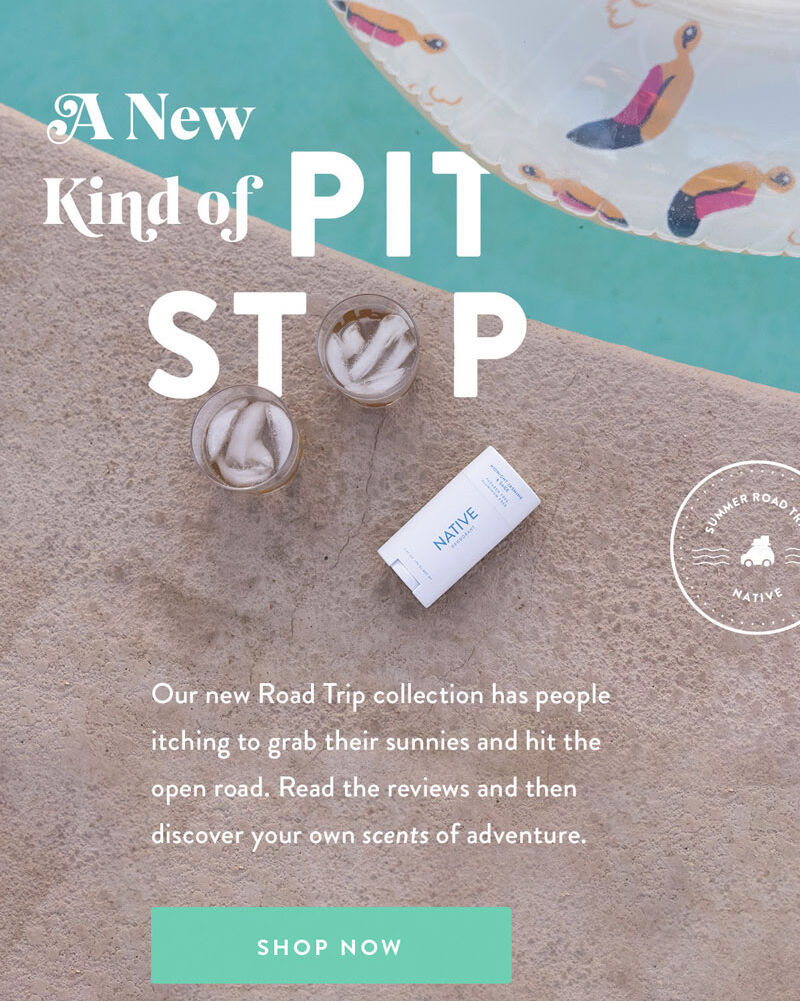 Native’s “Adventure pitstop” campaign ad. Native's "Adventure pitstop" campaign ad.