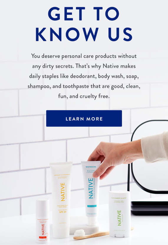 “Get to know us” full page Native poster. "Get to know us" full page Native poster.