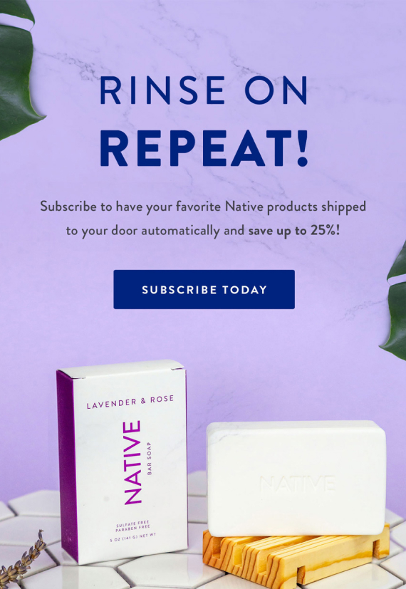 “Rinse on repeat!” full page Native poster. "Rinse on repeat!" full page Native poster.