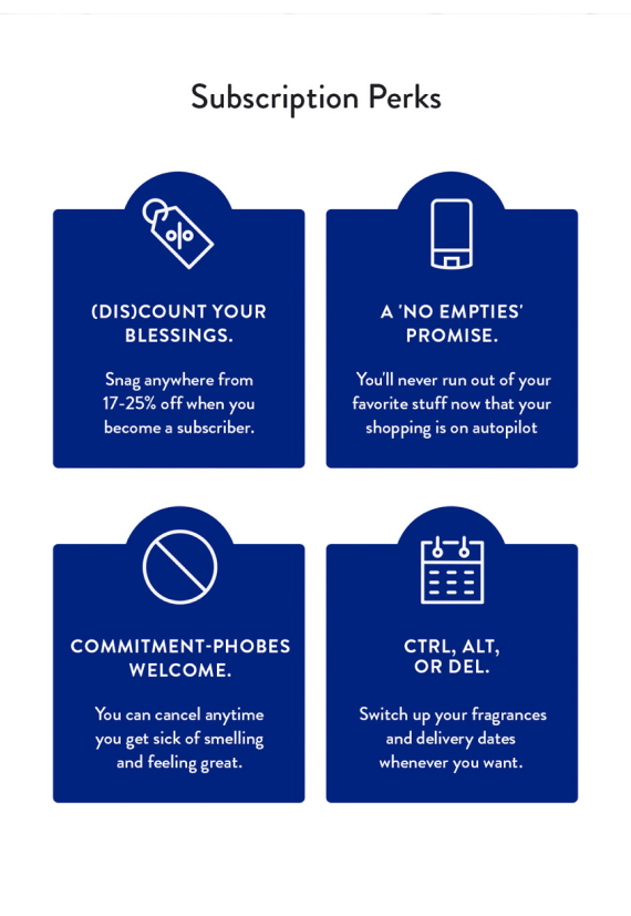 “Subscription Perks” full page Native poster. "Subscription Perks" full page Native poster.