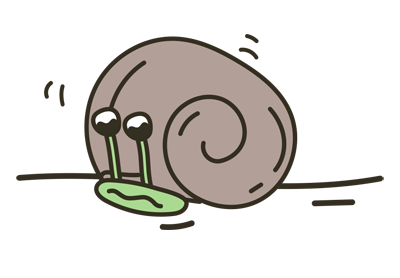 Snail-Hiding illustration of a snail hiding from the aliens