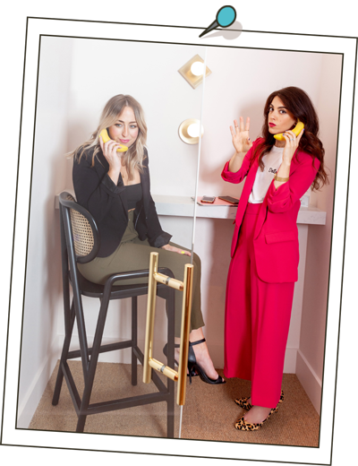 Photo of Allie LeFeverre and Lyndsay Sanders. Obedient | Humor Branding & Marketing Agency - Photo of Allie LeFevere and Lyndsay Sanders.